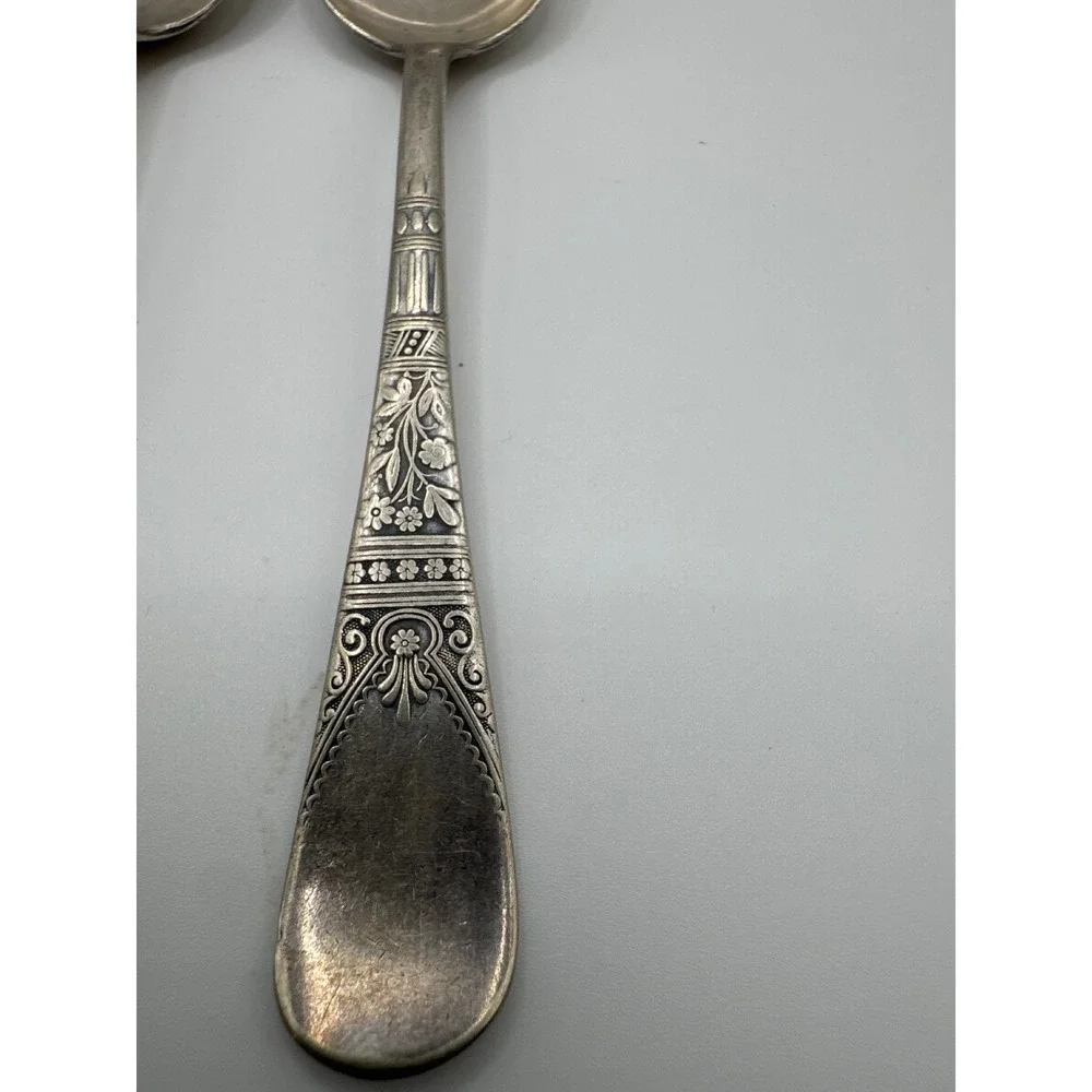1847 Rogers Bros Lorne Silverplate 3 pc Teaspoons International Silver 1878 6in